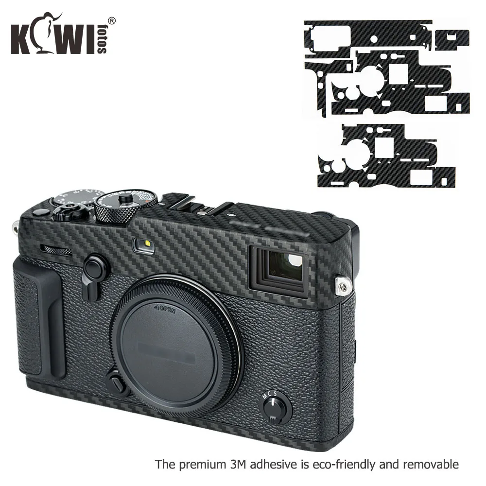 Kiwi Chống Trầy Xước Thân Máy Miếng Dán Lưng Sợi Carbon Phim Da Cho Máy Ảnh Fujifilm X-Pro3 XPro3 Miếng Dán 3M Chống-Trình Chiếu Cầm Tay