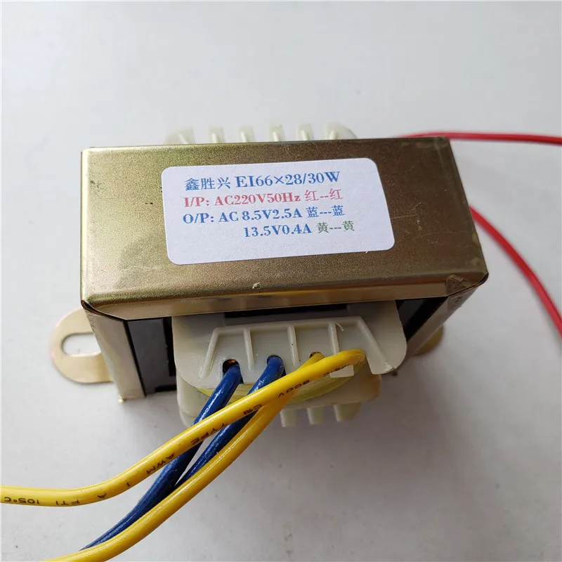 8.5V 2.5A 13.5V 0.4A EI a mené l'entrée 30VA EI66 * 28 de 220V pour le transformateur de congélateur de réfrigérateur de réactif BCY-432KFR