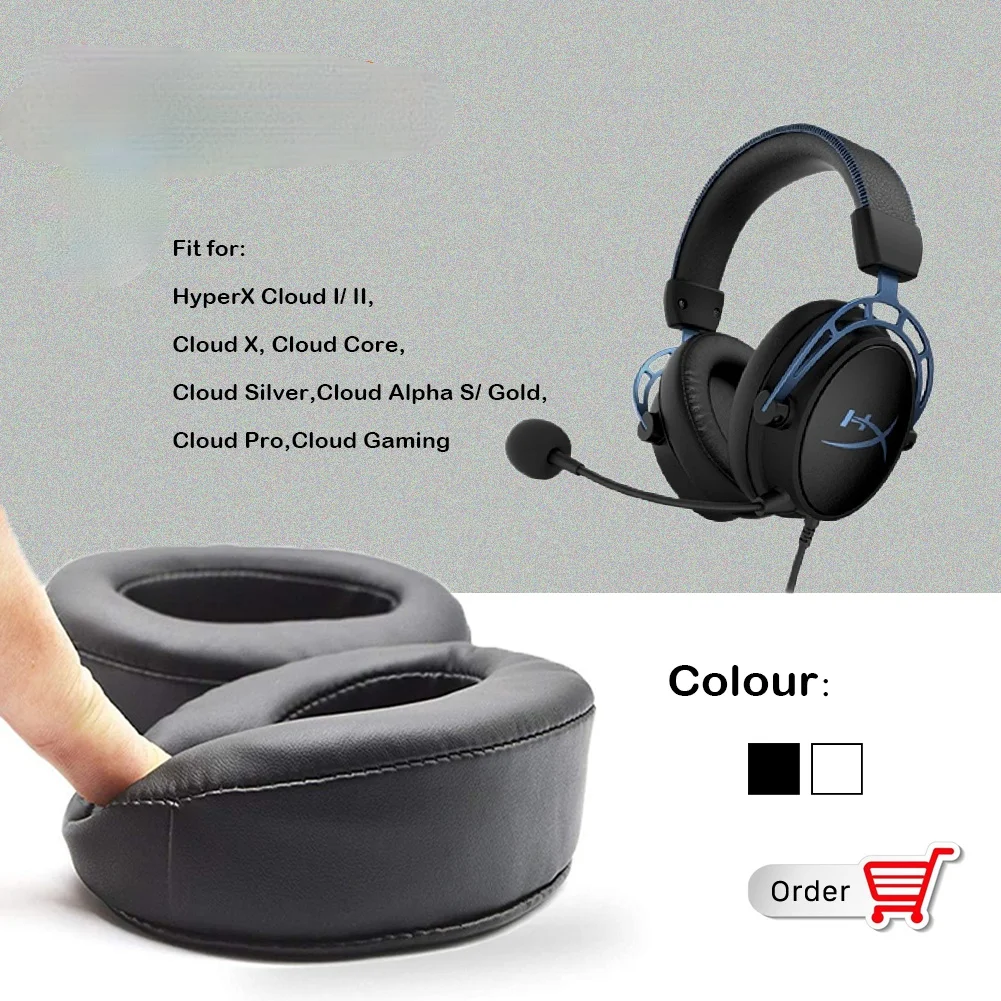 Nuevas almohadillas de repuesto para HyperX Cloud I/ II, Cloud Core, Cloud X, Cloud Silver, Cloud Alpha S/ Gold, Cloud Pro, Cloud Gaming