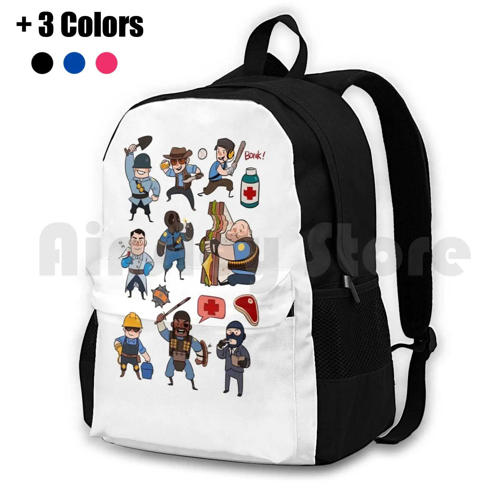 Team Fortress 2 / Sd All Class Outdoor Hiking Backpack Waterproof Camping Travel Tf2 Team Fortress 2 Team Fortrss 2 Tf2 Cute