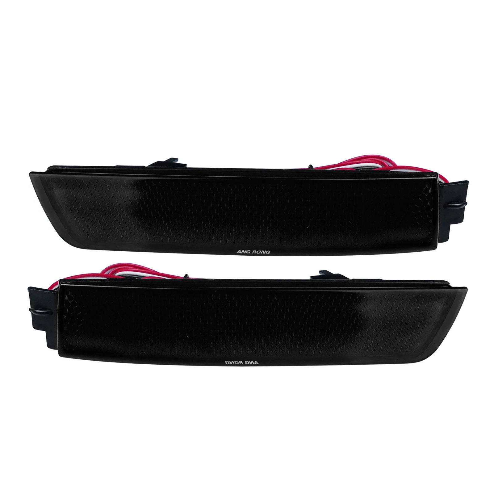 ANGRONG For Nissan Juke Murano Quest Infiniti FX35 FX50 LED Bumper Reflector Brake Light Black Smoked Lens