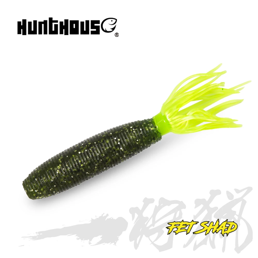 Hunthouse Fat ika soft fishing lure 10cm 10g 4pcs/bag easy shiner shad lures silicone leurre souple fishing black bass perch