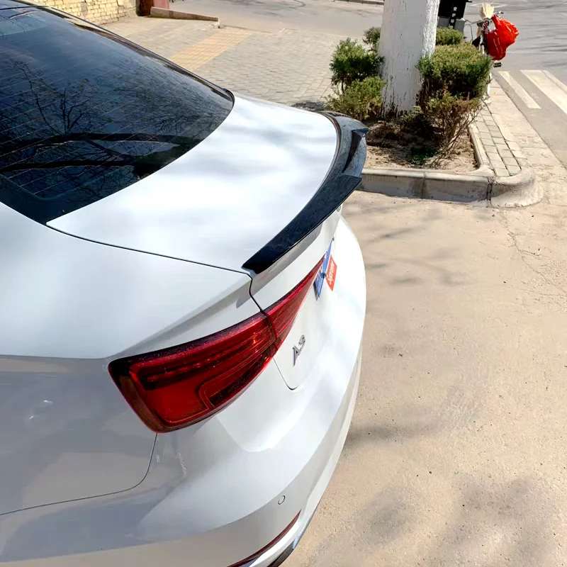 For 13-20 Audi A3 Refitted S3 spoiler Hatchba with Non Perforated  Fixed Wing High-quality ABS material