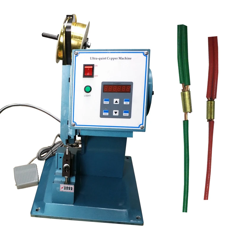 

High efficiency super mute copper belt crimping machine copper tape wire splicing terminal connection copper joint machine