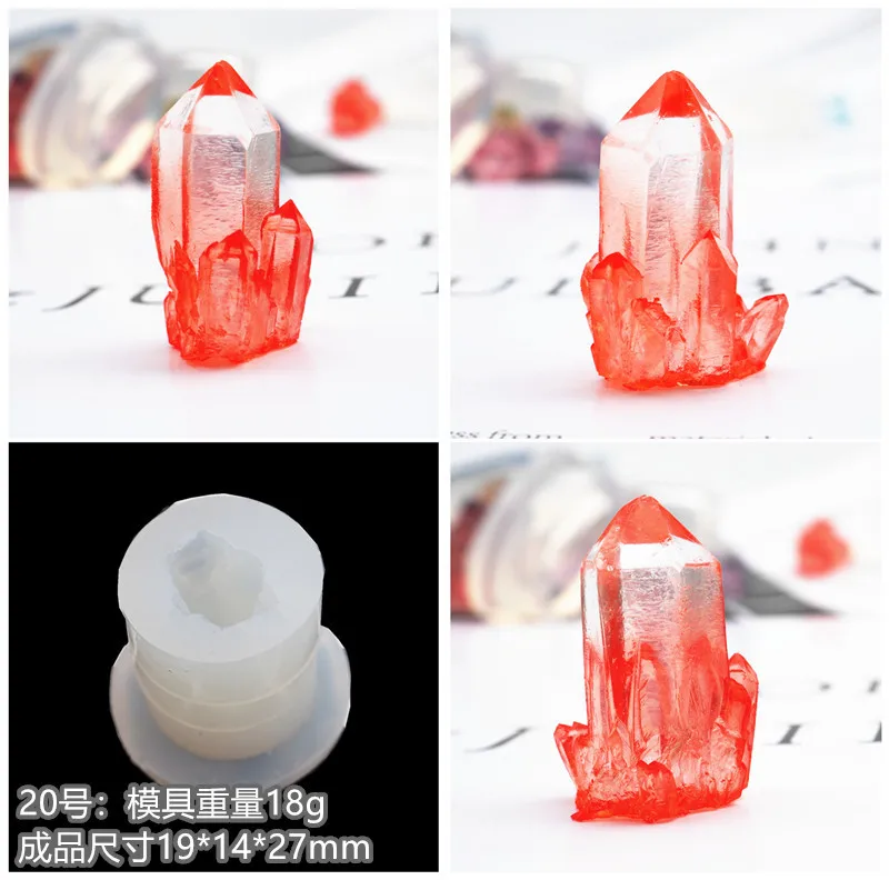 DIY Crystal Epoxy Resin Mold Ore Crystal Cluster Transparent Silicone Mold For Resin