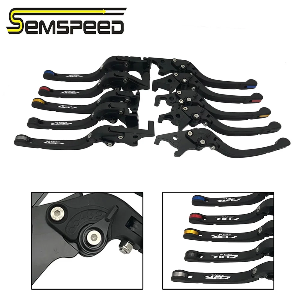 SEMSPEED CBR500R Motorcycle Adjustable Foldable Brake Clutch Levers Handle Grips For Honda CBR500R/CB500F/X 2013-2018 2019 2020