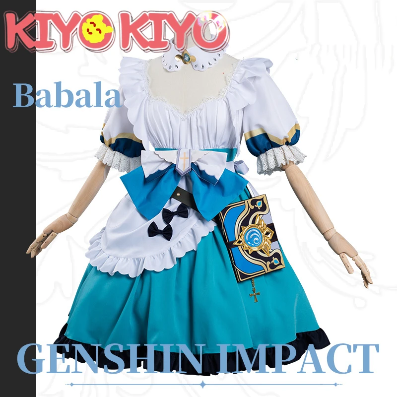 

KIYO-KIYO Genshin Impact fanart Barbara Maid dress Cosplay Costume Coffee shop lovely maid dress female Halloween Costumes