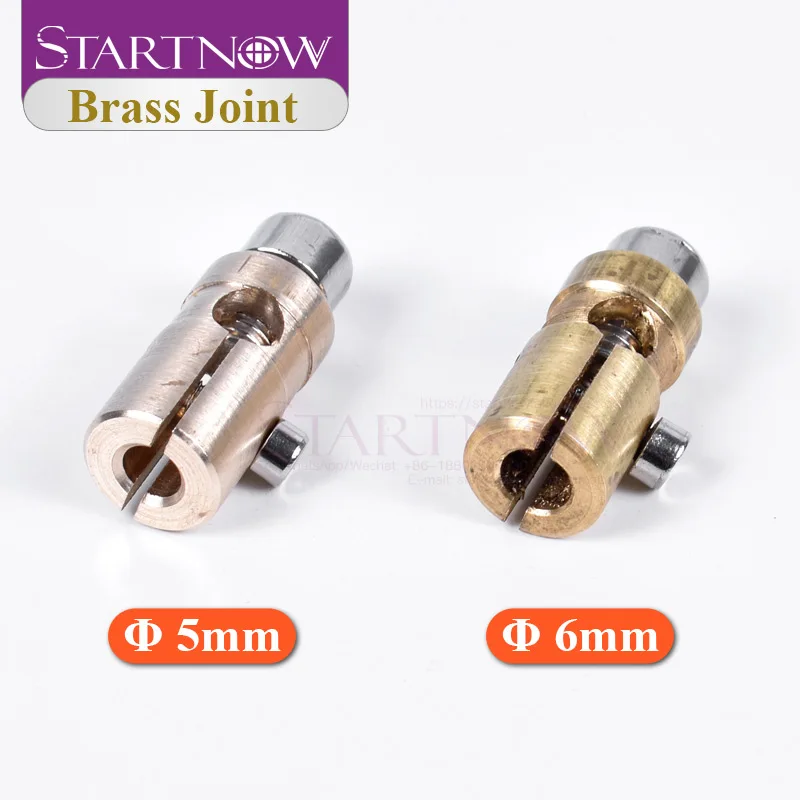 High quality Brass Joint Inner Dia. 5mm 6mm Electrode End Chuck For Xenon Krypton Lamp 1064nm YAG Fiber Laser Machine Spares