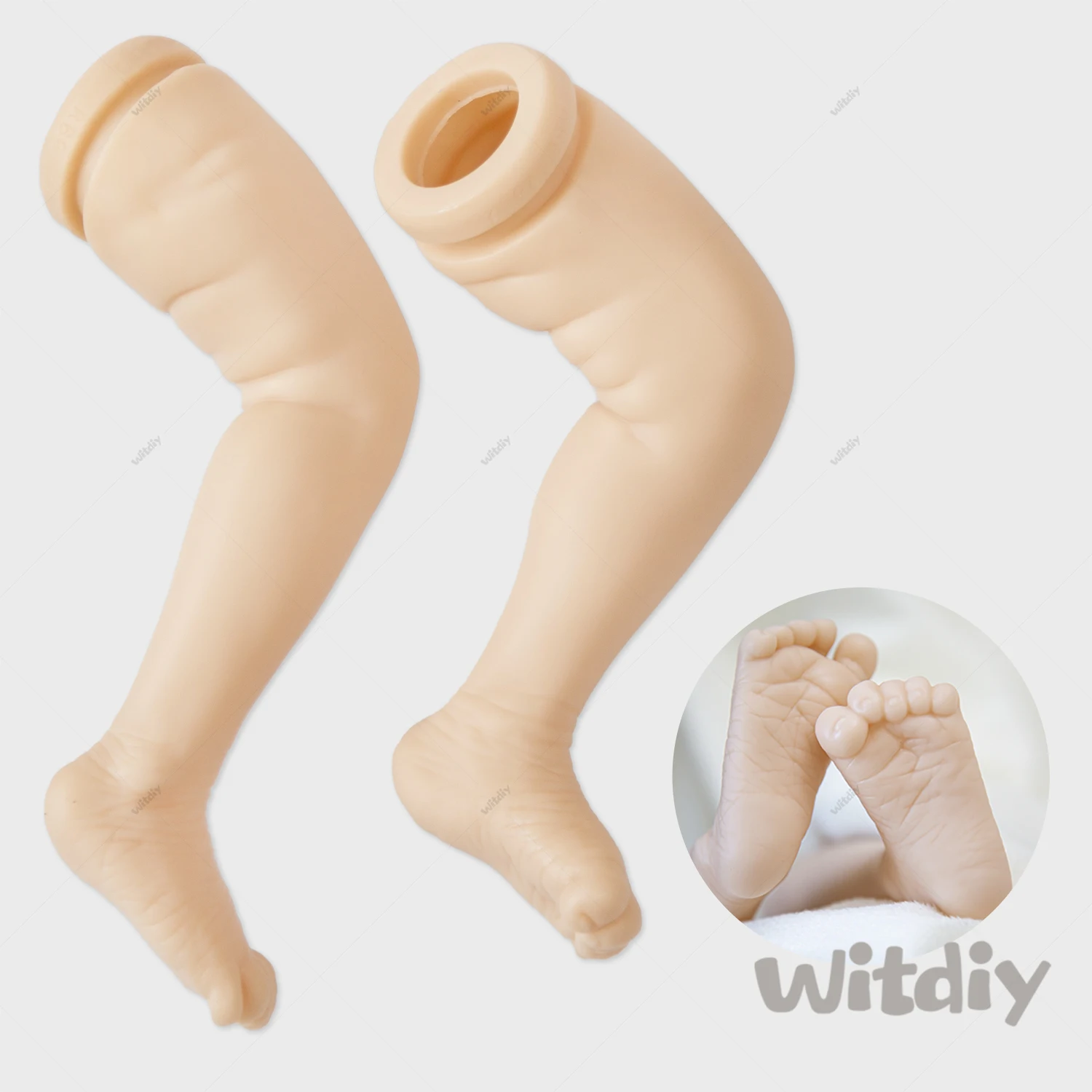 Witdiy  45 cm/17.72 inch new vinyl blank reborn doll baby unpainted kit/Give 2 gifts