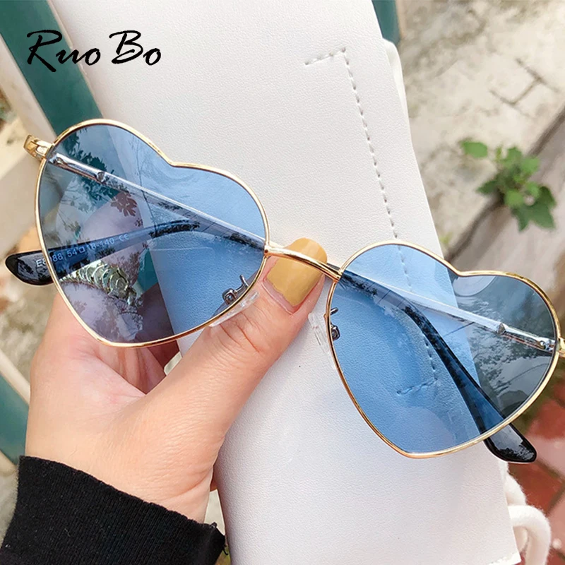 RUOBO Love Heart Shaped Polarized Sunglasses Women Men Sweet Design Eyewear Party Sun Glasses Outdoor Goggle UV400 Oculos De Sol