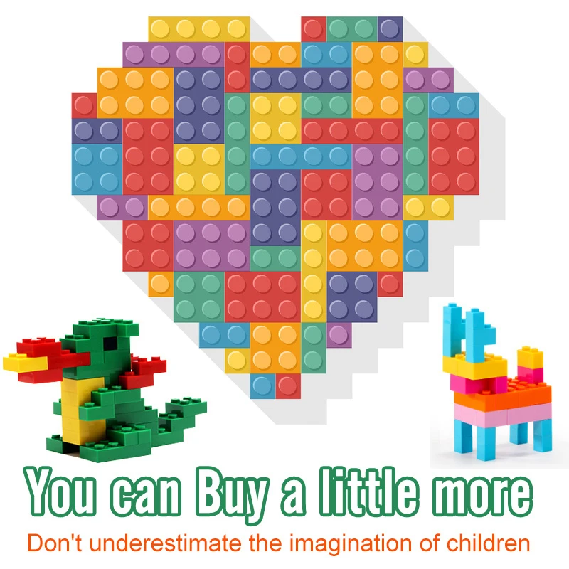 50-300pcs Big Size Building Blocks Assembled Construction Educational Toys DIY Bricks Toddler Toys For Children Kids Gift