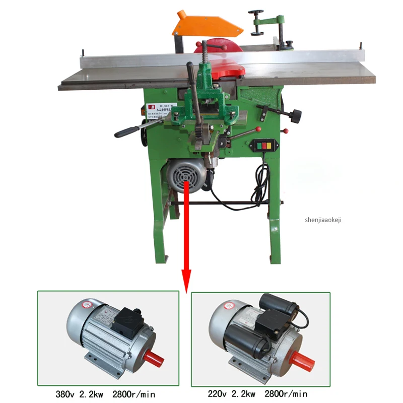 Machine de travail de calcul polyvalente de bureau, 380V, 4200r/min, largeur maximale de 310mm, plaque, outil de travail, ML393B, tronçonneuse électrique, rabot, 2200W, 1 pièce