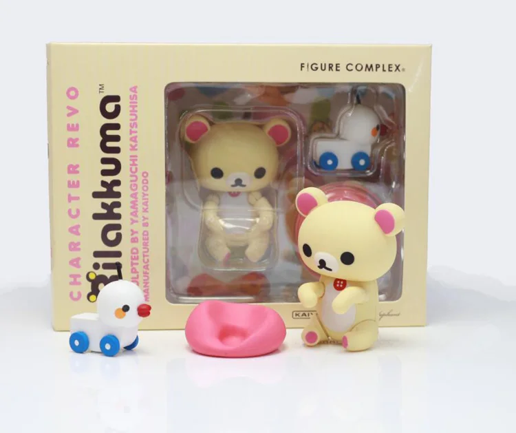 New Cute Rilakkuma Korirakkuma Bear PVC Action Figure Model Toys Set Dolls Kids Children Gifts