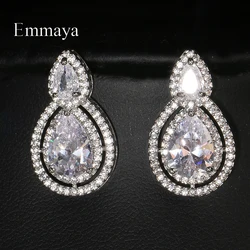 Emmaya Hot Sale Waterdrop Shape Design Earring For Female Charming AAA Zirconia Jewelry Party Muliticolors Choice