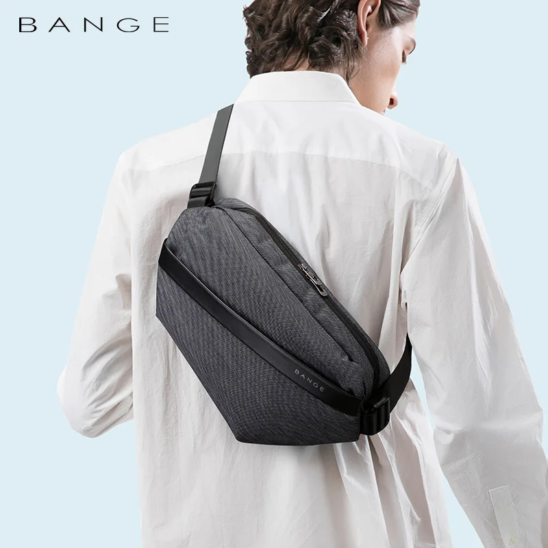 BANGE-Bolso cruzado multifunción para hombre, bolsa de pecho, de hombro, repelente al agua, informal, de mensajero, novedad de 2021