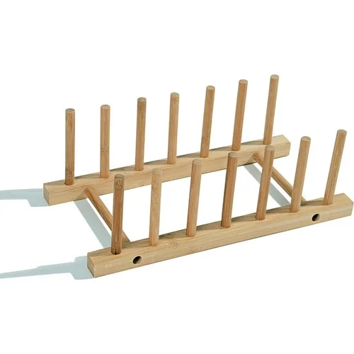 Kitchen World 6 Compartments lux Bamboo Plate-rack