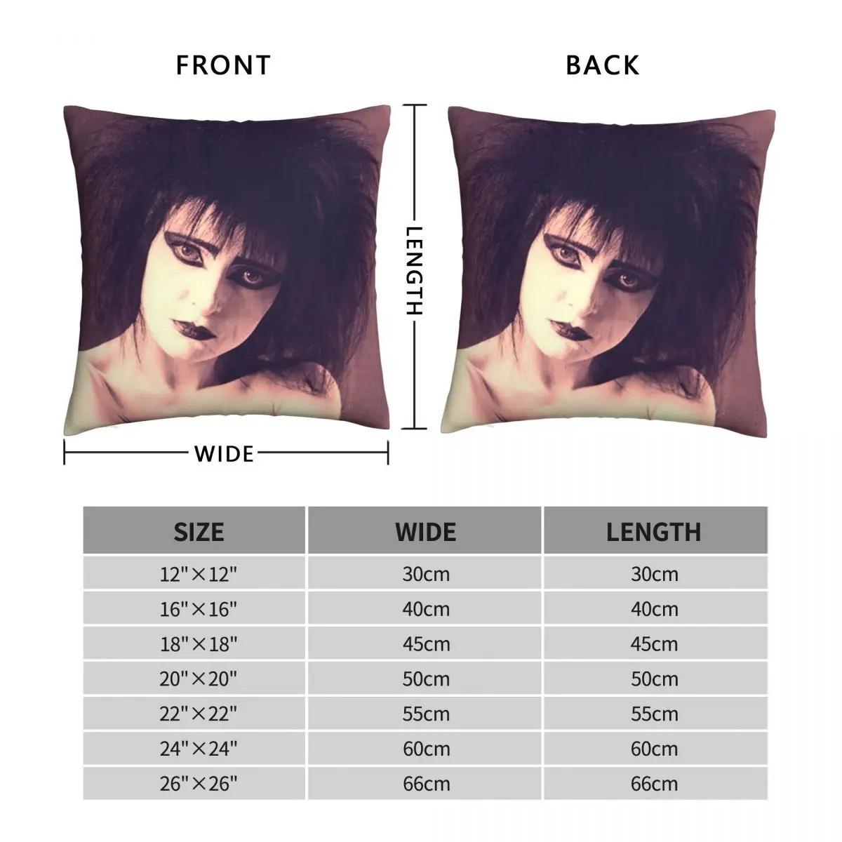 Siouxsie And The Banshees Pillowcase Polyester Linen Velvet Pattern Zip Decor Bed Cushion Case