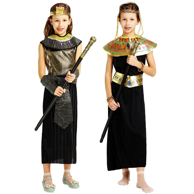 Antico faraone egiziano cleopata principe principessa costume per bambini halloween boy suit bambini vestiti cosplay