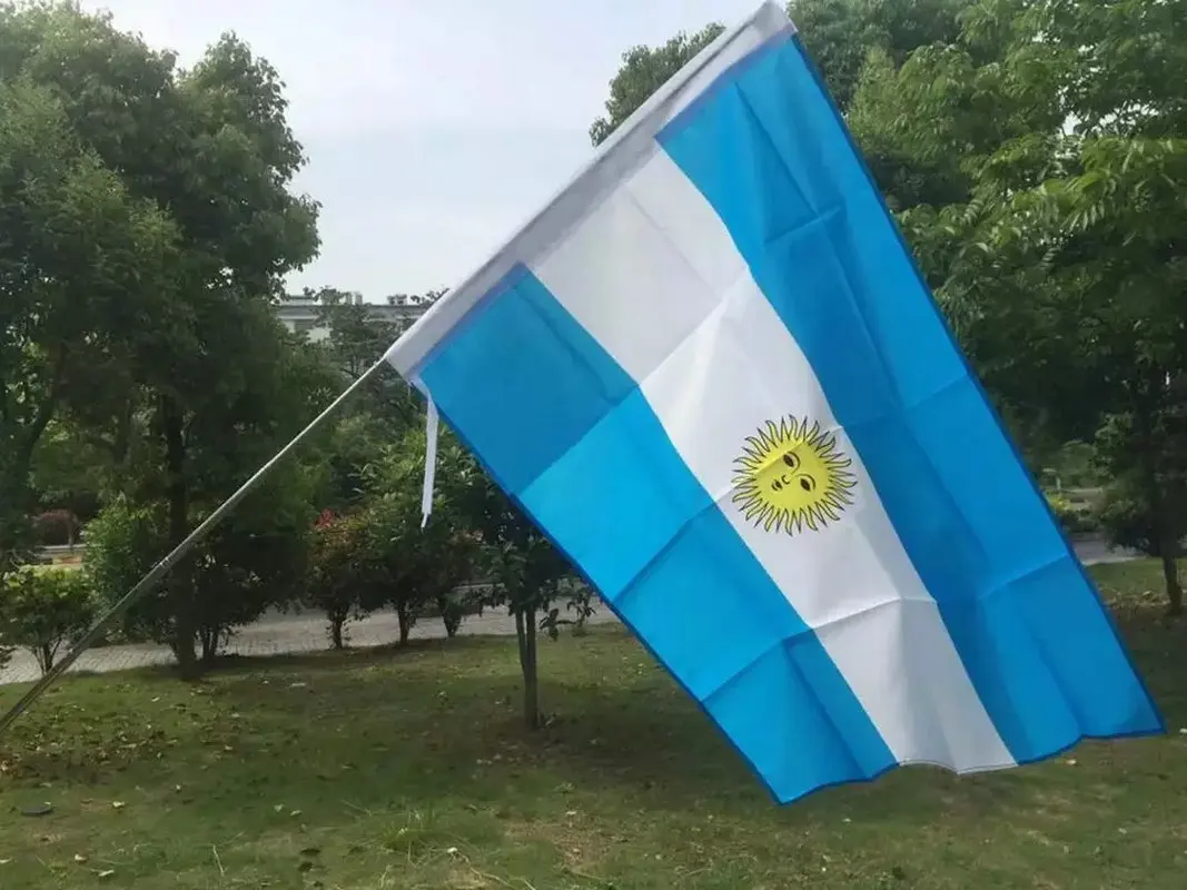 ARG AR Argentina Flag 90x150cm Hanging Polyester Argentine National Flag Banner blue white Stripes Argentinian National Flags