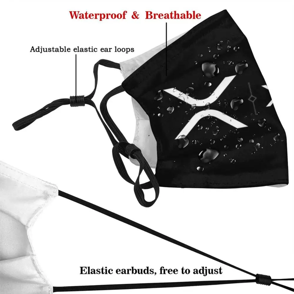 Ripple Xrp-Minimal Design Custom Pattern Washable Filter Pm2.5 Adult Kids Mask Ripple Xrp Xrp Crypto Ripple Xrp Xrp Minimal