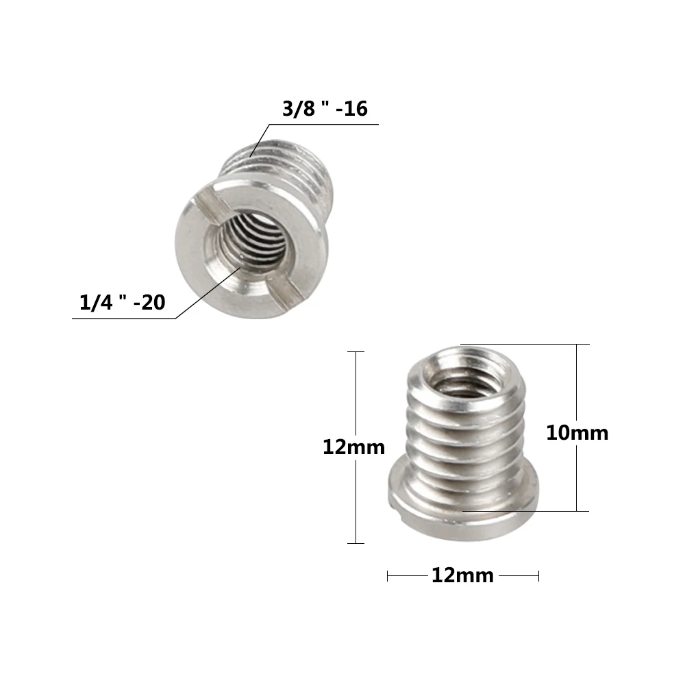 Hdrig สแตนเลส1/4 "3/8" ชุดอะแดปเตอร์สกรูเกลียวสำหรับกล้อง DSLR กรงอุปกรณ์ประกอบ (20ชิ้น)