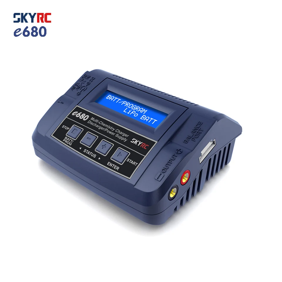 

SKYRC e680 80W AC/DC Balance Charger Discharger 13.8V DC Power Supply for LiPo Li-ion LiFe NiCd NiMH PB LiHV / DJI Mavic Battery