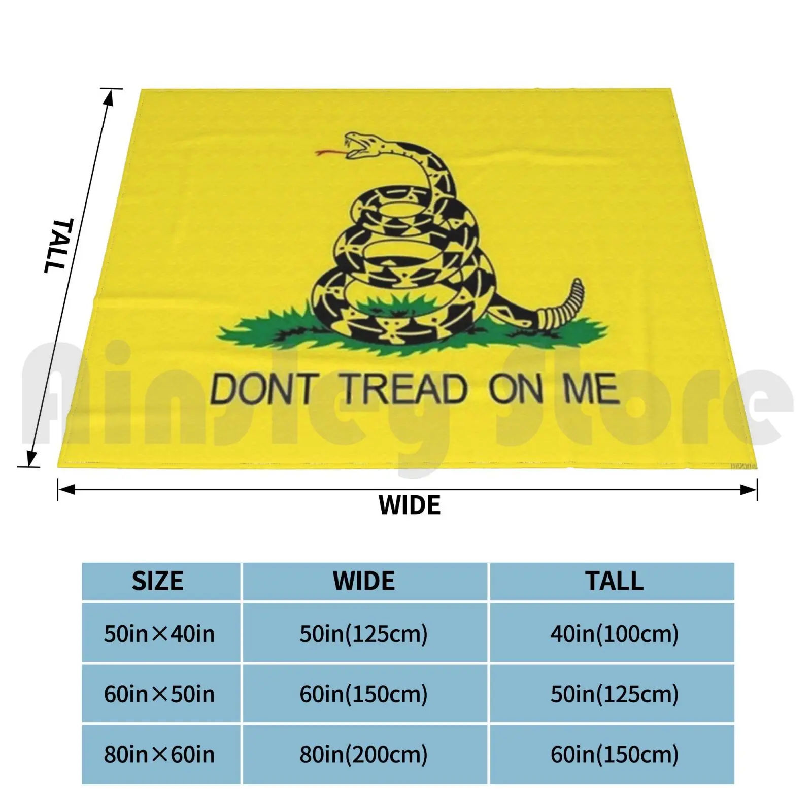Flag Blanket Fashion Custom Dont Tread On Me Flag