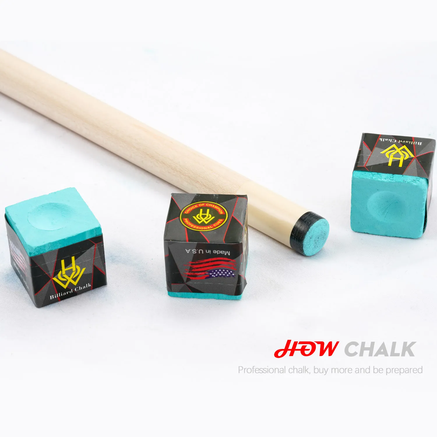 HOW Wet and dry pool chalk, dry powder, 2 pieces per box, snooker, cue stick, Billiard accessories, original