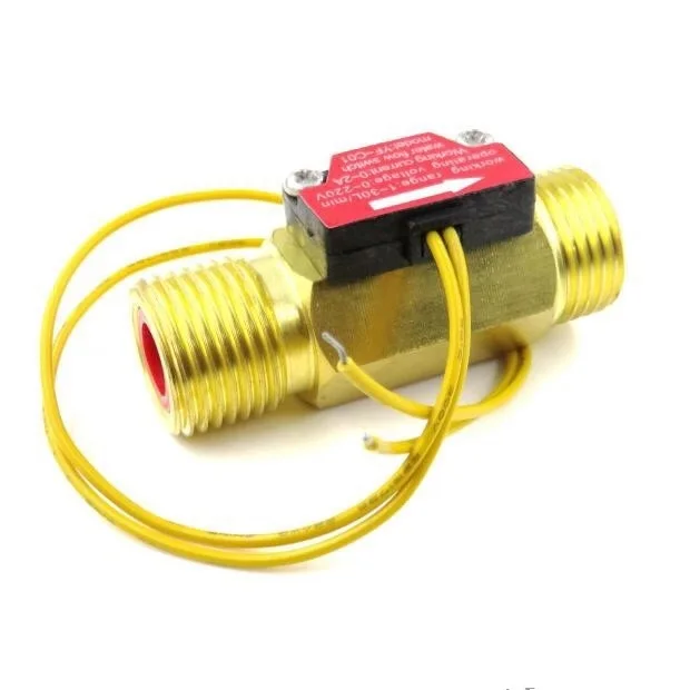 4 Points Copper Shell with Filter On-off Signal Switch Water Flow Switch Magnetic Reed Close to Reed Switch