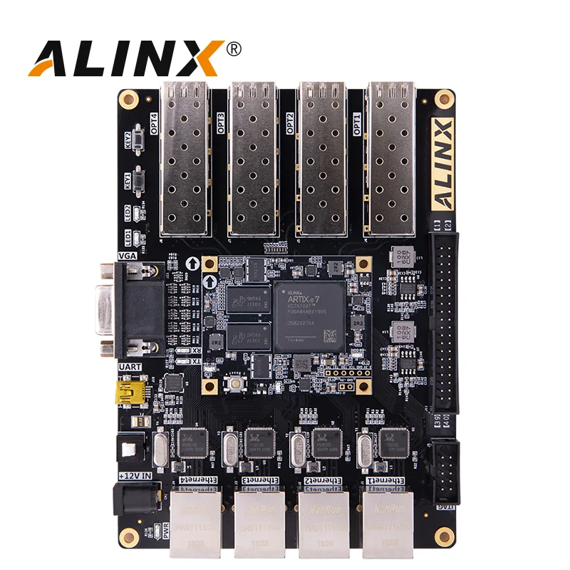 Alinx ax7101 xilinx Artix-7 xc7a100t fpga placa de desenvolvimento a7 soms sfp kits de avaliação