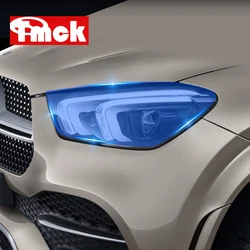 For Mercedes Benz GLE Class W167 V167 2020 2021+ Car Accessories Headlights TPU HD Transparent Smoked Black Protector Film 2PCS