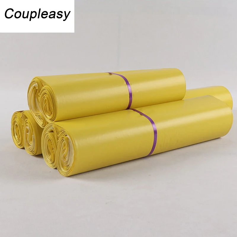 10pcs 7 sizes Yellow Plastic Envelope Self Adhesive Courier Storage Bags Postal Mailer Shipping Bag Express Packaging Envelopes