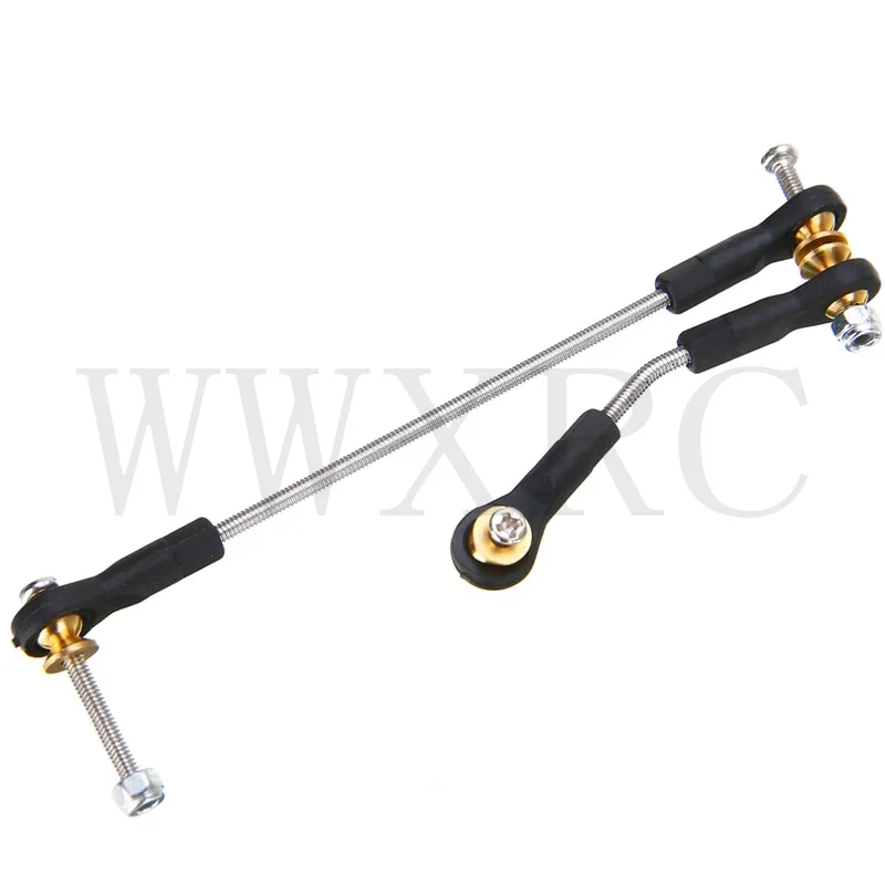 RC Car Steering Pull Rod Upgrade Part Metal RC Steering Rod Durable for WPL B1 B14 B24 B24 C14 C24 1/16 Mayitr 1/12 MN D90 D91