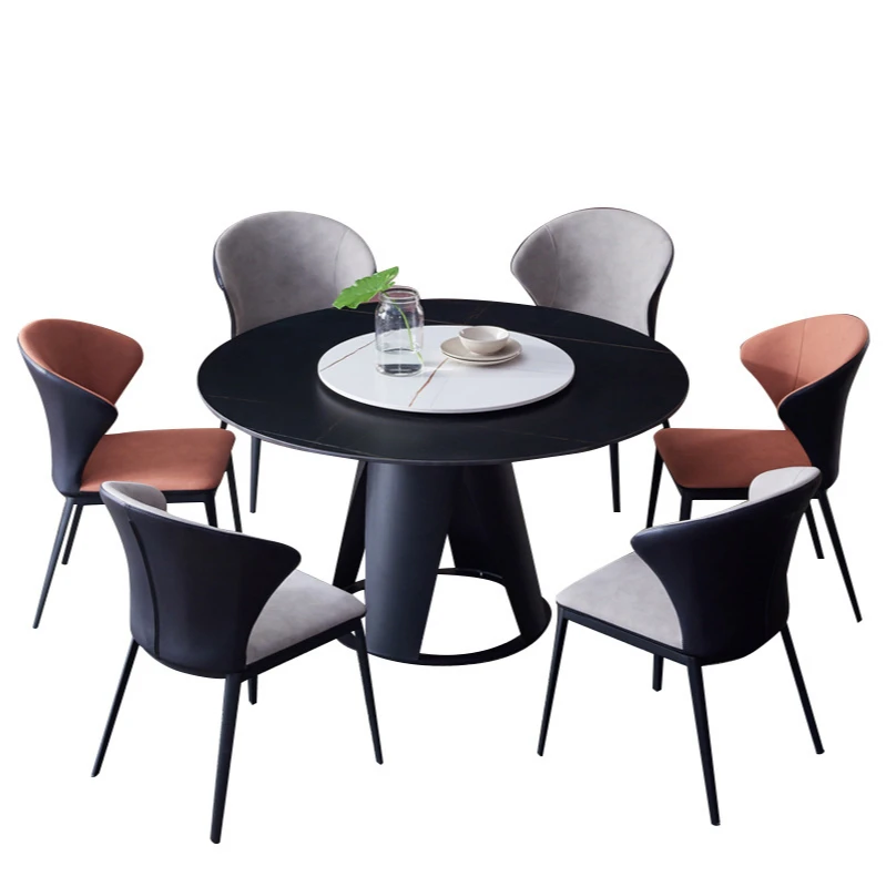 table round tabletop home small household light luxury countertop turntable modern Italian minimalist wind round table