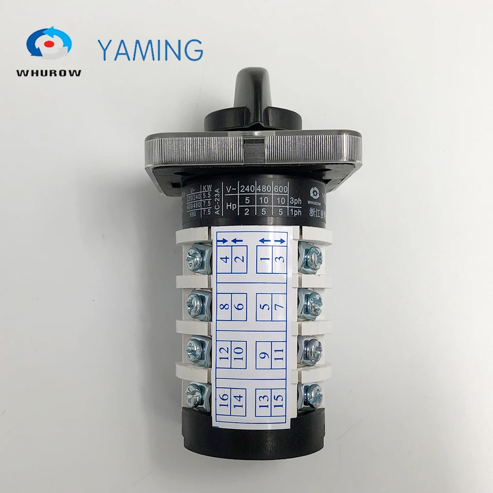 Cam Switch YMZ12-20/4 Electrical 0-8 Positions Silver Contact Latching 20A 690V 4 Poles Control Rotary Changeover Interuptor