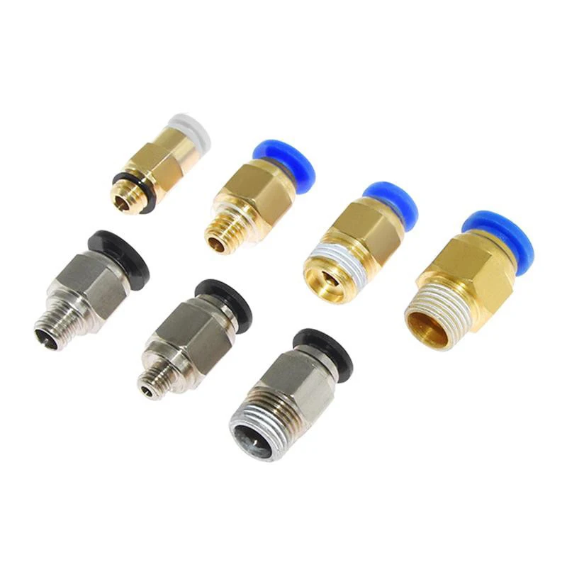 Pneumatic Connectors For 3D Printers Parts Bowden Quick Jointer Coupler 1.75/3mm Pipe pc4 m6 m10 Fittings PTFE Tube 2/4mm