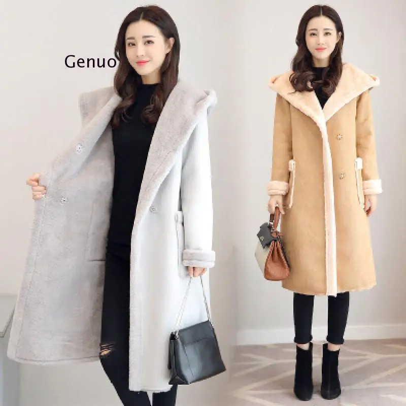 Elegant Winter Wool Coat Women Fashion Blend Tunic Long Sleeve Woolen Jacket Female Temperament Winter Casual Coat