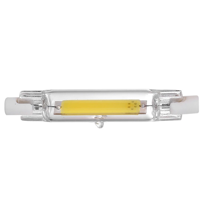 Lâmpada de vidro dimmable COB LED tubo, luz substituir halogênio, holofote, R7S, 118mm, 78mm, 30W, 20W, 10W, AC 220V, 240V