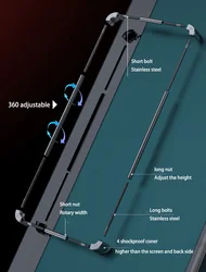 Adjustable Shockproof Stainless Metal Bumper Case For POCO X6 Pro 5G Case POCO X6 Cover