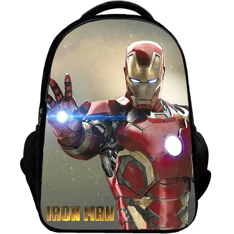 Marvel Iron Man Backpacks Super Heroes New School Bag 3D  Children Boys Primary School Anime Backpack Kids Men\'s Travel Backpack