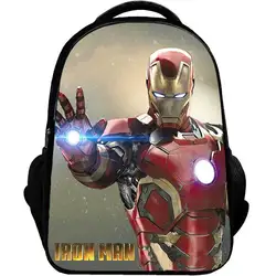 Marvel Iron Man Backpacks Super Heroes New School Bag 3D  Children Boys Primary School Anime Backpack Kids Men's Travel Backpack