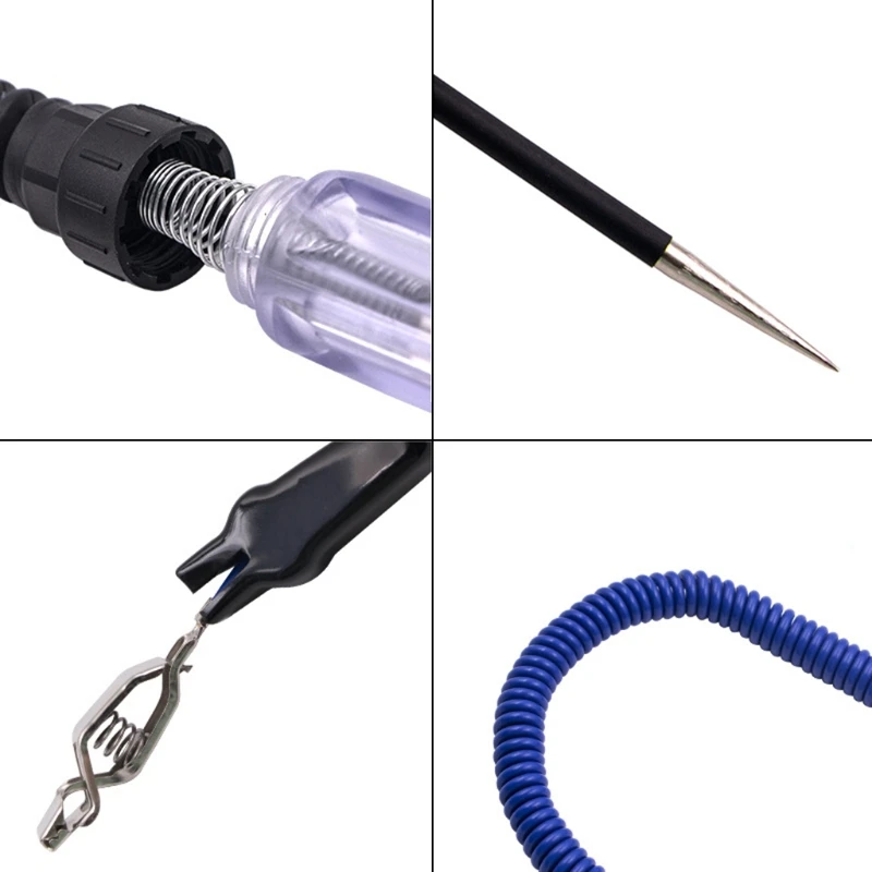 Car Test Pen Plastic 6-12-24V Car Auto Electrical Test Pen Light Lamp Circuit Tester Detector Probe Meter 50LB