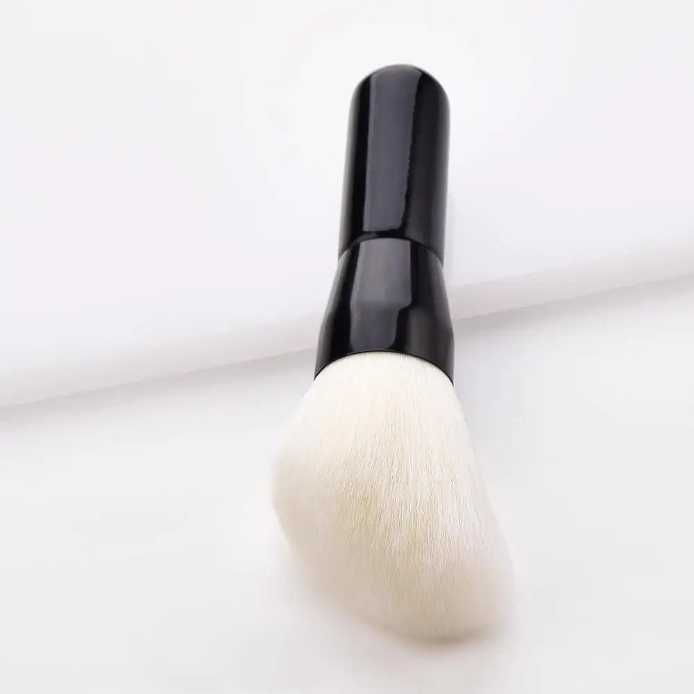 Saiantth single dency white goat hair loose powder blush brush oblique makeup brushes black wood cosmetic tool beauty make up
