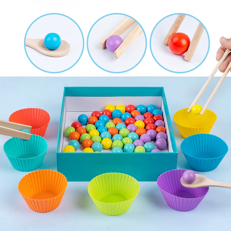 Montessori Chất Liệu Gỗ Hạt Kỹ Thuật Số Phù Hợp Toán Kèm Thẻ Màu Clip Đính Hạt Đồ Chơi Cho Trẻ Em Đầu Giáo Dục Giáng Sinh