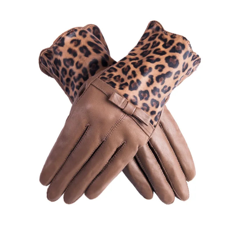 Sheepskin Leather Gloves for Women, Plus Velvet, Thickening, Quality, New, Autumn and Winter, S2806