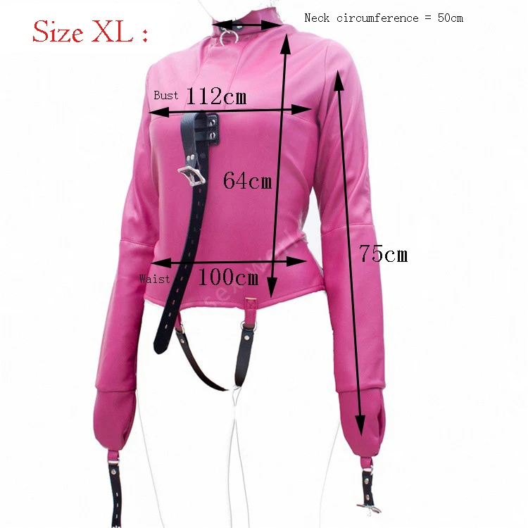 BDSM Sex Bondage Leather Arm Binder Restraint Straitjacket,Cosplay Sexy Costume Slave Binding Straight Jacket Sex Toys For Women