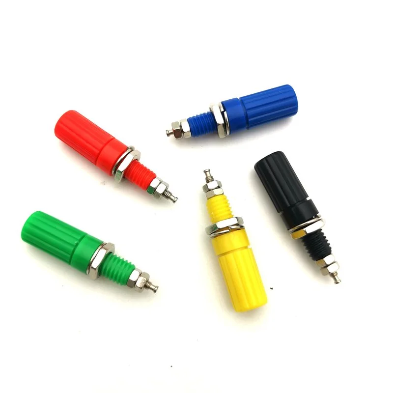 5PCS/Lot 4mm Terminal Test Socket Binding Post For Speaker 4mm Banana Plug Test Probe Conversion Adapter