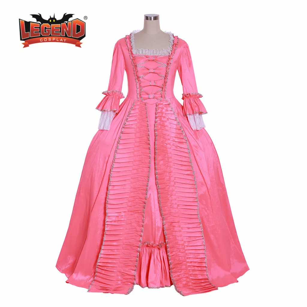 

Marie Antoinette Gown Dress Rococo 18th Century pink colonial court dress Gown sack-back gown robe a la francaise