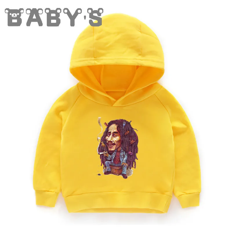 Jamaica Singer Bob Marley Kids Hoodies Fashion Cool Sweatshirts Boys Clothes Children Outwear Baby Girls Autumn Tops,KMT5208