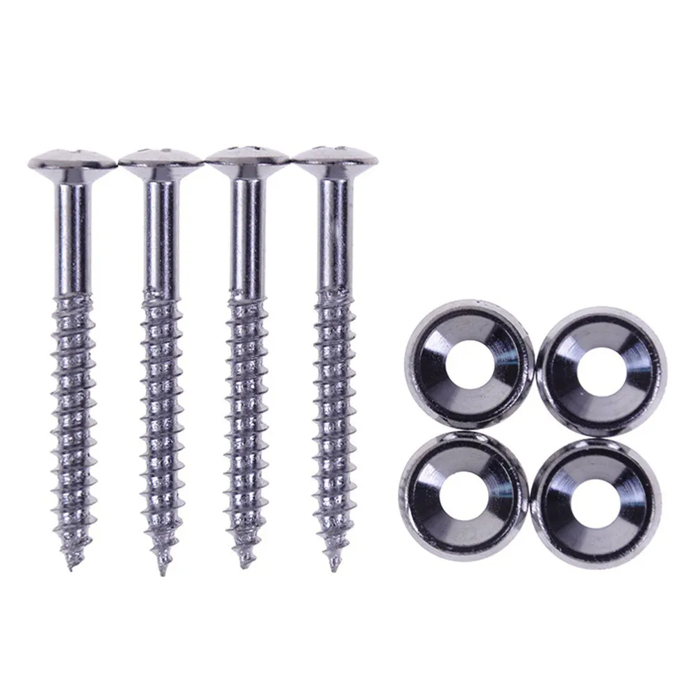 Joint Ferrule Screw With 4 Set Plate Bushings&Bolts Electric Guitars Instrument Metal Mounting Neck 14 Mm Diameter